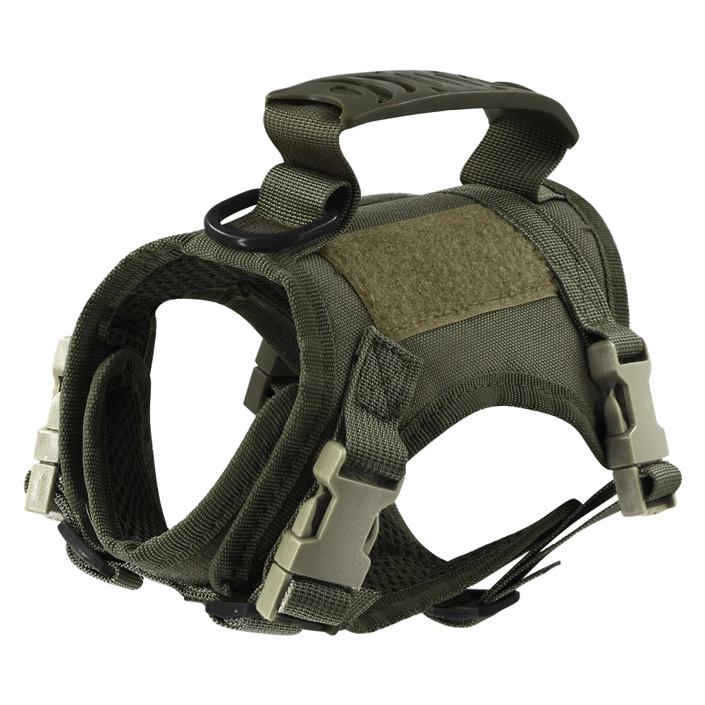 Tactical Cat Harness Adjustable Puppy Vest For Military Small Dogs Harnesses withControl Handle Walking Training Cat Accessories